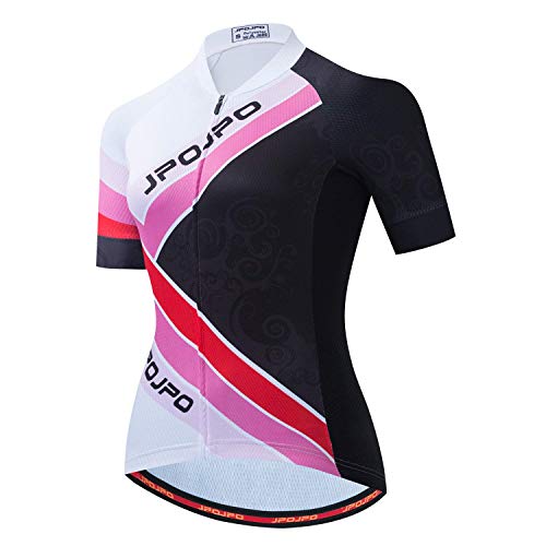 JPOJPO Mountain Bike Jersey Women, Women's Cycling Jersey Biking Shirt Jacket Tops, Comfortable Quick Dry