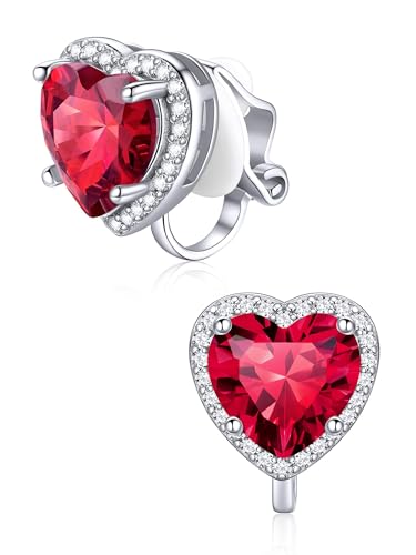 ChicSilver ChicSilver Clip On Earrings Women Hypoallergenic 925 Sterling Silver Birthstone Earrings for Women's Clip-on Earrings