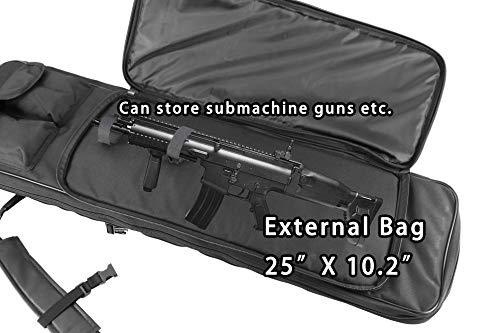 Sutekus 33 Inch Double Rifle Bag Outdoor Tactical Gun Case Integrated Pistol and Magazine Storage Backpack (3 Sizes) (85CM) - Thumbnail 5
