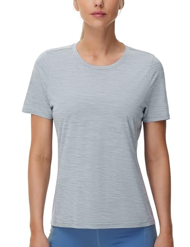 THE GYM PEOPLE Womens Short Sleeve Workout T-Shirts Stretchy Lightweight Crewneck Athletic Running Lounge Tee Tops4