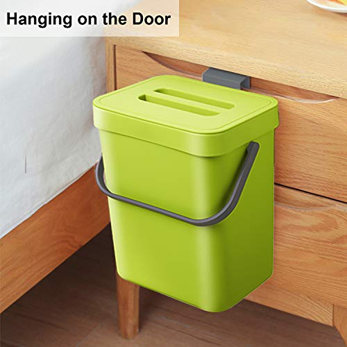 Lalastar 3L-GREEN Food Waste Basket Bin For Kitchen, Small Countertop Compost Bin With Lid, Odor-Free Food Scrap Container thumb #4