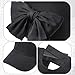 Hercicy Bow Tie Baseball Cap for Women Coquette Bow Cute Fashion Ponytail Sun Hats Trucker Y2k Outdoor Travel(Black)