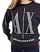 Armani Exchange Women's Studded Icon Sweatshirt, Black, Small