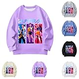 Kapuzenpullover mit Anime-Druck für Mädchen Jungen, Hoodie Streetwear K-pop Cartoon Langarm...