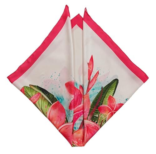 Image of Satin Silk Small Square Scarf for Women, Printed Soft and Comfy Neck Head Tie Scarf Bandana