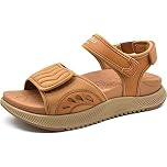 ONCAI Walking Sandals Womens,Arch Support Hiking Sandals with Orthotic Outdoor Footbed for Plantar Fasciitis,Water Athletic Platform Sandalias Mujer with 3 Adjustable Strap Khaki Size 6.5