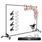 Lightdow 背景スタンド 撮影用 200×300cm キャスター式 背景バナースタンド 高い安定性 移動可能 太管径構造 写真撮影/ポートレート撮影/商品撮影/誕生日/展示会など多用途対応