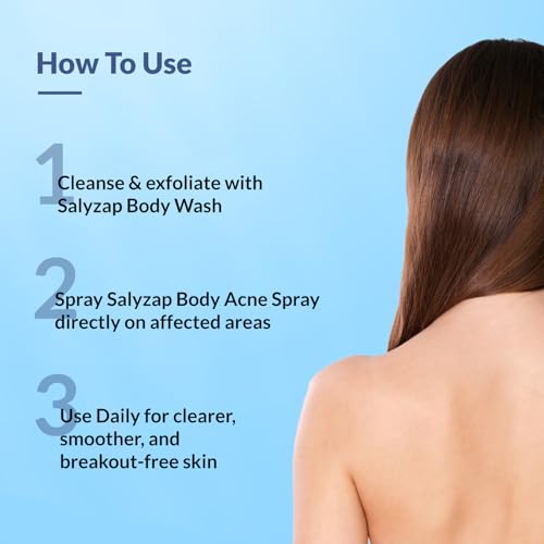 Image of Fixderma Salyzap 2% Salicylic Acid Body Wash + Acne Body Spray Combo | Body & Back Acne Prone Skin | Helps in Control Breakouts, Unclogs Pores | Deep Cleansing | Exfoliating Bodywash Spray - 150ml