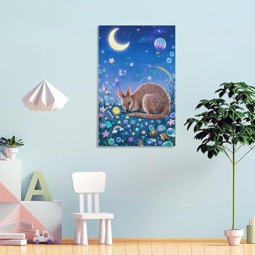 Impression sur toile kangourou murale haute définition 50x75cm