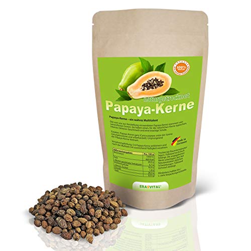 Papaya Kerne 50 g Papaya Samen ACHTUNG! Keine hybrid Samen daher SEHR INTENSIVER natürlicher BITTERER Geschmack! Rohkost Vegan.