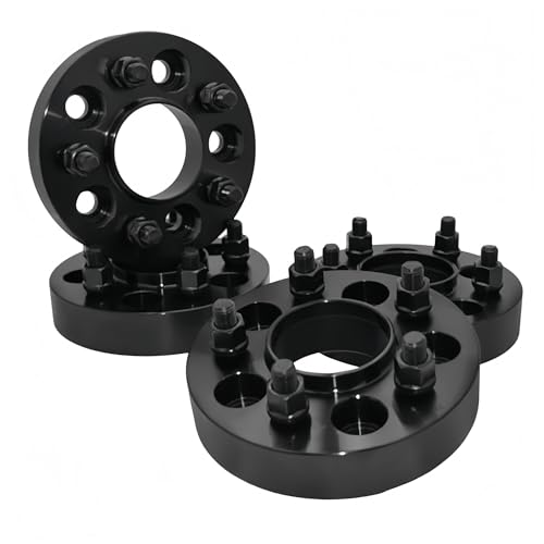 Entretoises de roue en alliage d'aluminium noir pour Jeep Wrangler JK 2007-2017