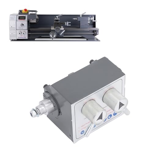 Drehmaschinengetriebe, Mini-Steuerkasten mit Einstellbarer Geschwindigkeit und 3 Stufen, Links und Rechts, Selbsttätiger Vorschub für Kleine Drehmaschinen der Serie 180, 210,