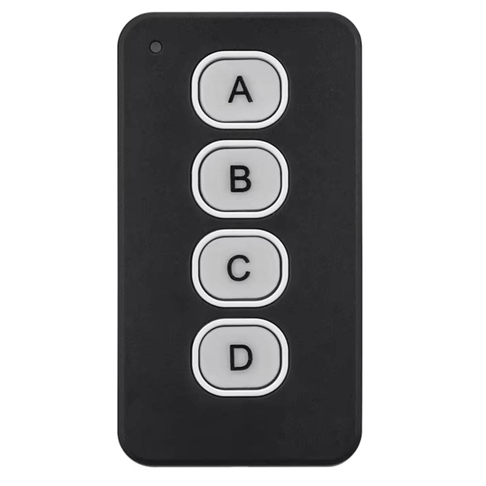 Aundhegrtt Black 433Mhz Gate Opener Roller Shutter Door Opener 4Ch Car Key Garage Door Gate Opener Duplicator Universal 4 Buttons Door Remotes A
