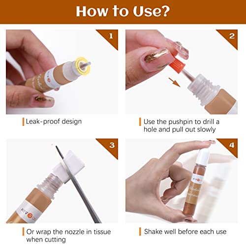 Htvront Metallic Alcohol Ink Set - 24 Vibrant Metal Colors Alcohol-Based Inks, Concentrated Shimmer & Easy To Mix Metallic Alcohol Ink For Epoxy Resin, Yupo, Painting, Tumbler Cups - 10Ml/0.35Oz Each #TOP5