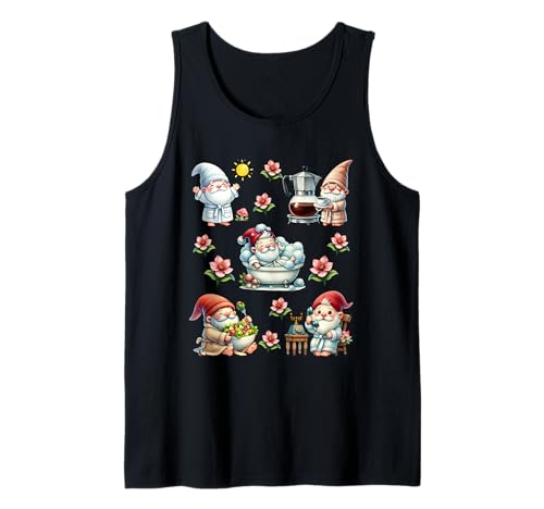 Funny Vacation Gnomes For Family Lazy Teacher Summer Gnome Camiseta sin Mangas