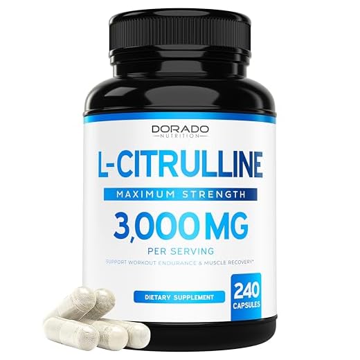 L Citrulline 3000mg Supplement (240 Capsules) Support L Arginine & Nitric Oxide Pills - L-Citrulline For Men & Women - Muscle Recovery & Pump Supplement - 3rd Party Tested, Vegan, Non-GMO - USA Made