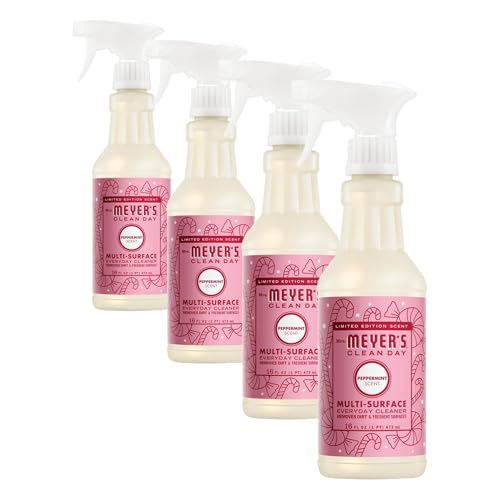 Image of MRS. MEYER'S CLEAN DAY All-Purpose Cleaner Spray, Limited Edition Peppermint, 16 Fl. Oz (Pack of 4)