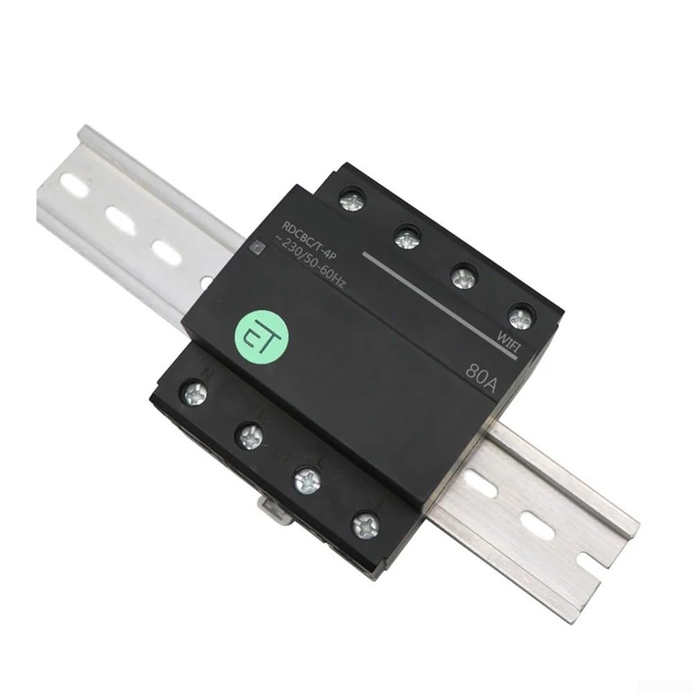 WLAN Schalter 4P 80A Smart Relay mit Sprachsteuerung für alexa Google für Haushaltsgeräte und Energieverbrauch messen(4P-63A)