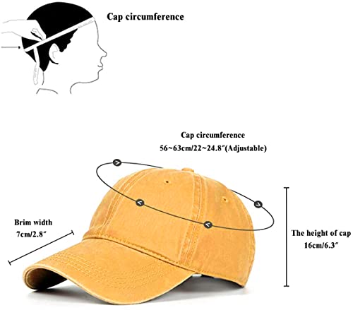 Image of Glamorstar Classic Unisex Baseball Cap Adjustable Washed Dyed Cotton Ball Hat