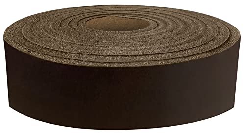 ELW 5-6 oz (2-2.4mm) Dark Brown Straps, Belts, Strips 3.75" Wide X 50" Length (9.6cm x 1.27m) Full Grain Leather Crazy Horse Belt Medium DIY Craft, Pet Collars, Blanks, Accessory, Jewelry, Wrapping