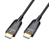 DTECH 75ft Fiber Optic HDMI Cable with 4K 30Hz and 1080p 60Hz HD Video 3D ARC HDCP CEC High Speed Supported Compatible with DVD Player Computer Monitor Gaming Console TV (75 Feet, Black)
