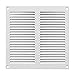 Griglia di ventilazione, 200 x 200 mm, bianca, protezione dagli insetti, in metallo