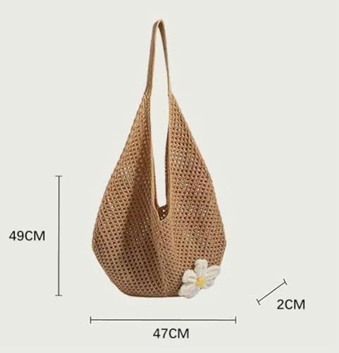Pocadri Women Large Straw Shoulder Bag Woven Beach Handbag Tote Purse for Summer4