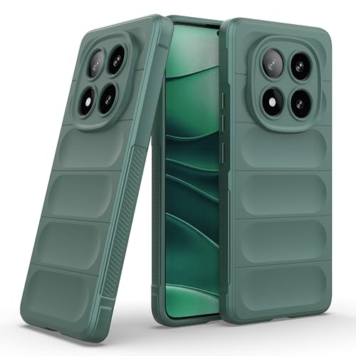 Image of Zapcase Back Case Cover for Poco X7 5G | Compatible for Poco X7 5G Back Cover | Liquid Silicon Magic Case with Camera Protection | Dark Green