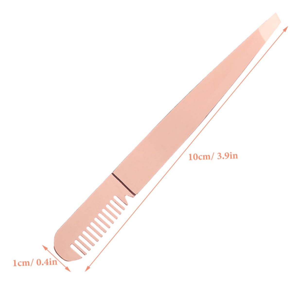 Beavorty 4pcs Stainless Steel Eyelash Tweezers with Comb End Durable Lightweight Eyebrow Tweezers for Women for Shaping Eyebrows and Applying False Lashes