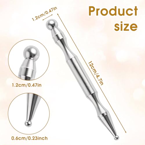 YBEATY Acupuncture Pen Dual Head Manual Massage Tools Stainless Steel Deep Tissue Therapy Massage Tool Trigger Point Bar Merdian for Full Body Relaxing - Image 3