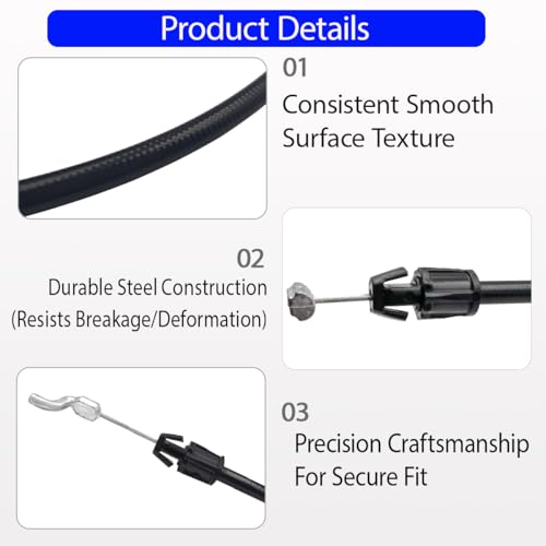 ZanFyxil 946-1113A Control Cable and 946-04728A Drive Cable Replacement Combo for MTD Troy-Bilt TB200 TB210 TB320 & Craftsman M210 M220 Mowers – Replaces 946-1113, 746-04728 by ZanFyxil - Image 6
