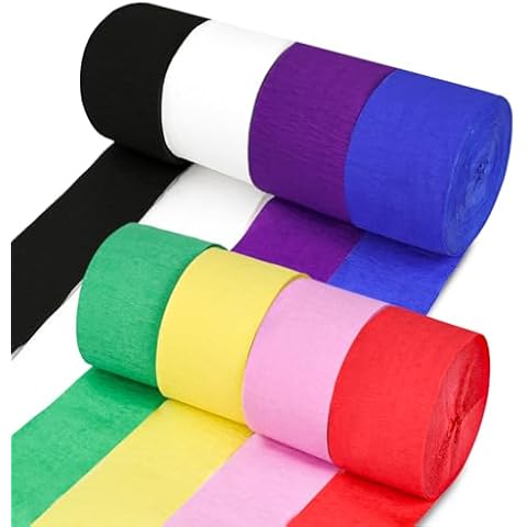 Shindel 8 Rolls Multicolor Crepe Paper Cover