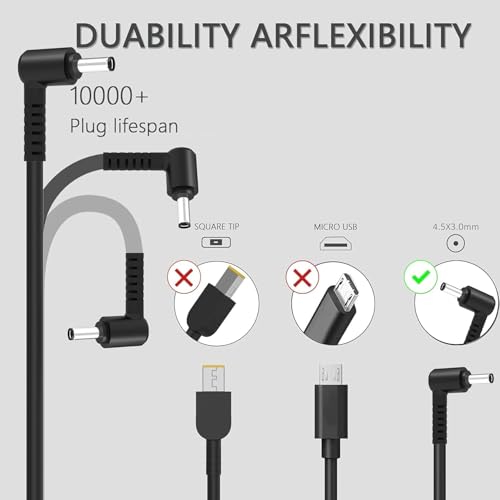 Image of 120W Laptop Charger Compatible with MSI GF63 GV15 GV15-Thin-11SC GF63 Thin 10 11 12Th Intel Core Laptop MS-16R5 MS-16R6 MS-16R7 ADP-120VH D A17-120P2A Gaming Laptop Charger(for 4.5 * 3.0mm tip)