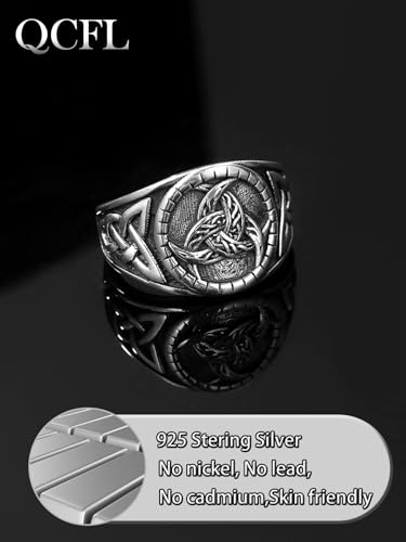 Celtic Ring For Men 925 Sterling Silver Size #8-13 Celtic Triangle Ring Chrismas Birthday Gift For Men Husband Friend Son Boyfriend3