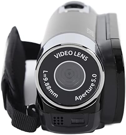 Cameră video Goshyda 4K 48MP, înregistrator DV, ecran rotativ de 2,7 inchi, zoom digital 16X, negru, USB pentru conectare la calculator
