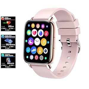 Hatieo Fitness Tracker Smartwatch Damen,1,69 Zoll Armbanduhr mit Personalisiertem Bildschirm,Pulsmesser Schlafmonitor, IP68 Wasserdicht Fitness Armbanduhr, Schrittzähler Uhr für Android iOS,Pink