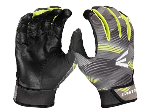 Easton | MOXIE Youth Batting Gloves | Black/Optic Yellow | Youth Small