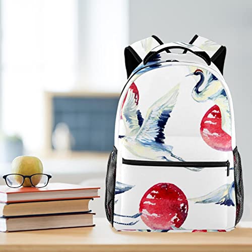 Mochila para portátil grulla de acuarela para la oficina universidad y escapadas de viaje 6