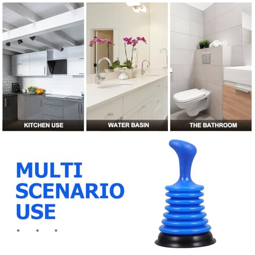 Cabilock Kleiner Pömpel für Waschbecken Kompakte Saugglocke für Küche, Bad & Dusche Effektiver Abflussreiniger für Wohnmobile & Apartments, Blau