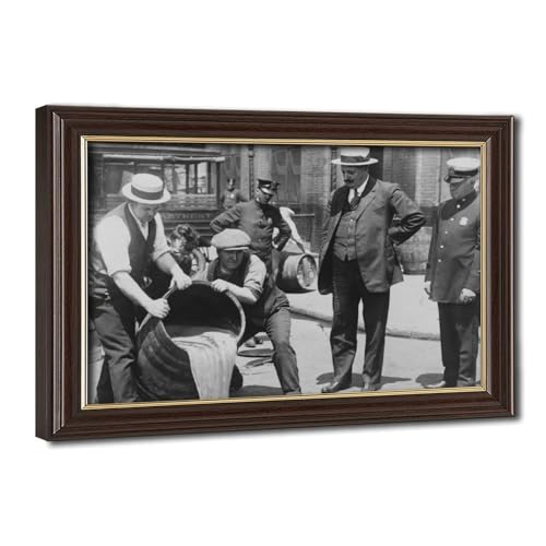 Impression sur toile Prohibition Raid 1921 grand format de luxe
