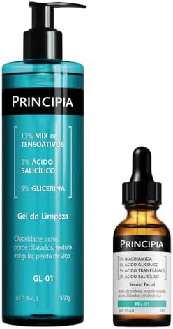 Principia Kit Anti-acne com um gel de limpeza com 2% de ácido sal...