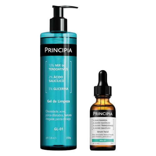 Principia Kit Anti-acne com um gel de limpeza com 2%