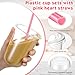 Ziliny 50 Sets Clear Plastic Cups with Heart Shaped Pink Straws and Lids, Disposable Iced Coffee Cups Drinking Pet for Cold Drinks, Valentine's Galentine's Day Bridal Baby Showers Party(Clear,16 oz)