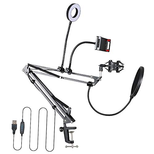Microphone 35S avec anneau LED et bras pour vos streams sur PC