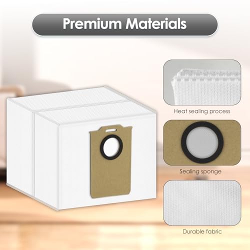 Image of (10 Pack) MS1 MAX Replacement Dust Bags Compatible with MONSGA MS1 MAX Robot Vacuum Cleaner, Vacuum Bags, Canister Bag, Vacuum Replacement Dust Bags, Disposable Bags