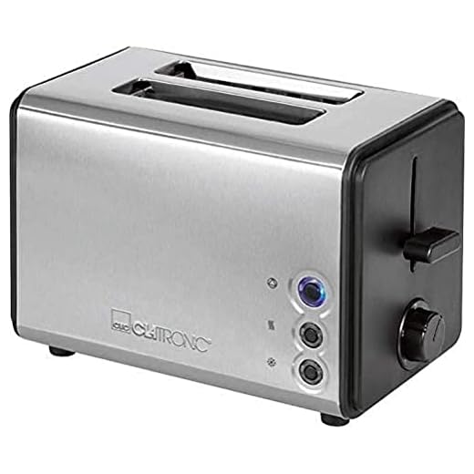 Clatronic TA 3620 Tostadora De Pan Compacta, 850 W, Acero Inoxidable