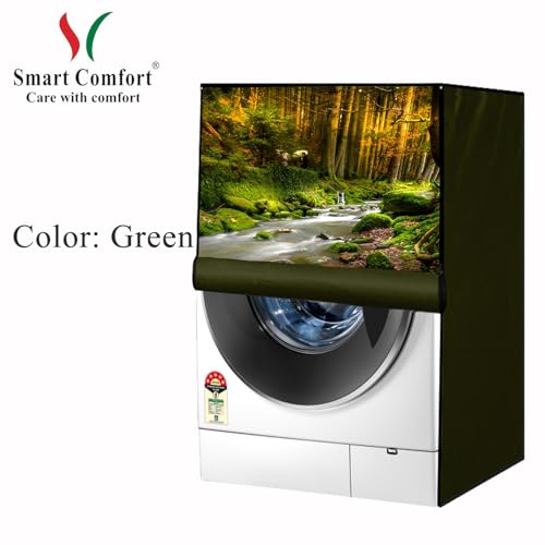 Image of Waterproof 9Kg Front Load Fully Automatic Washing Machine Cover compatible for lg /ifb /godrej /lloyd /bosch & etc Washing Machine (IFB9KGREENNATURESC10FL04)