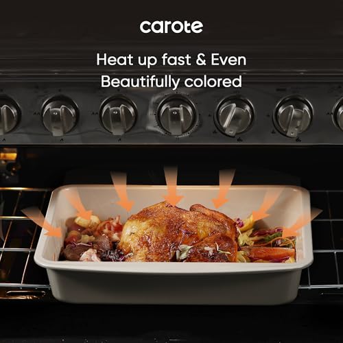image for CAROTE 7-Piece Nonstick Stackable Baking Pans Set - Bakeware Sets Incl