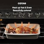 CAROTE 9-Piece Nonstick Stackable Baking Pans Set - Bakeware Sets Including Cookie Sheets, Muffin Pan, Bread Pan, Cake Pan, Loaf Pan, Roasting Pan, Gray & Khaki - Image 4