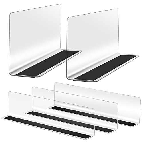 ULTECHNOVO Separadores para estantes de plástico ajustables de 5 piezas – Separadores para mercancías en forma de L para estantes del supermercado